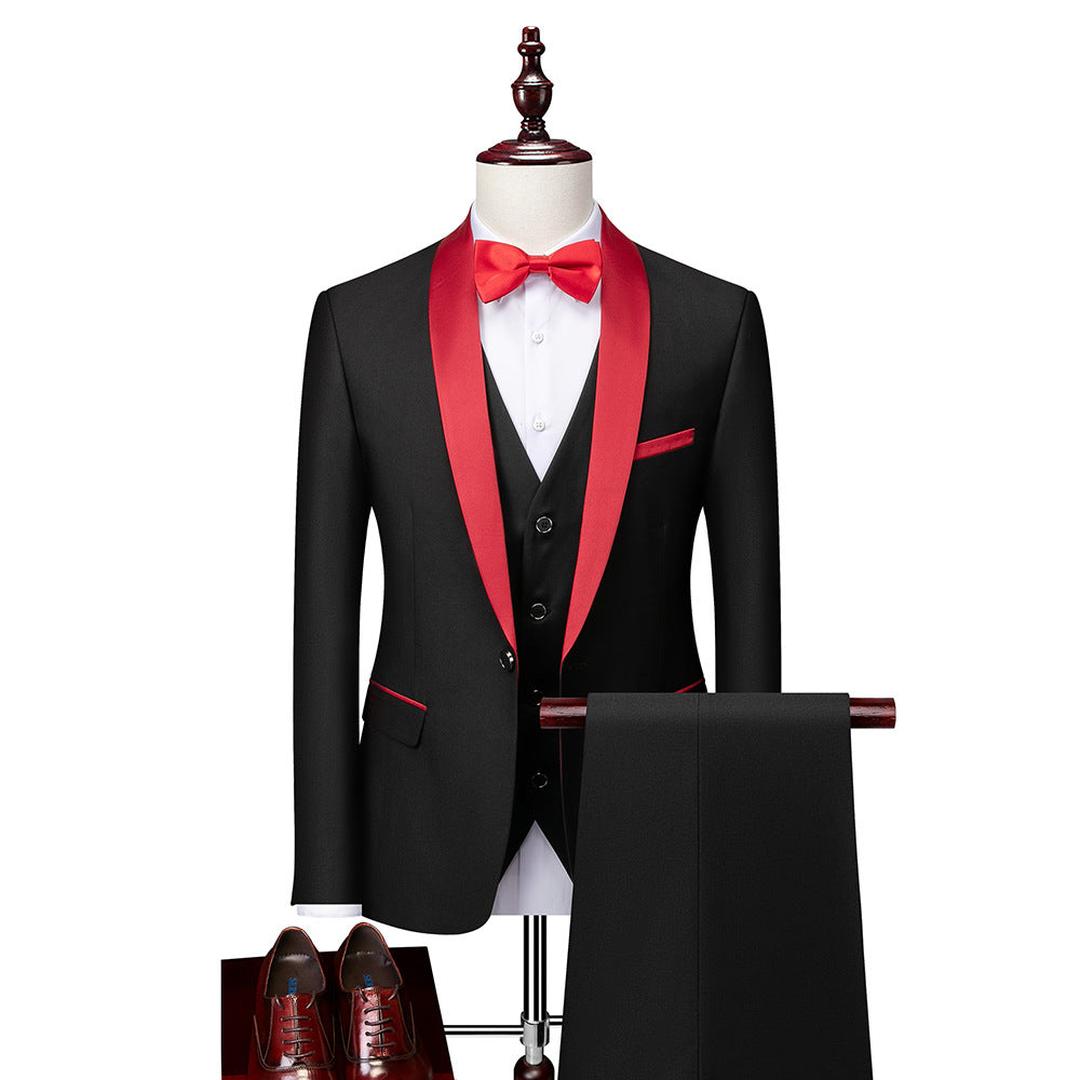 Męski Stylowy Garnitur Ślubny – Slim Fit – widok produktu 5 | Ionotix