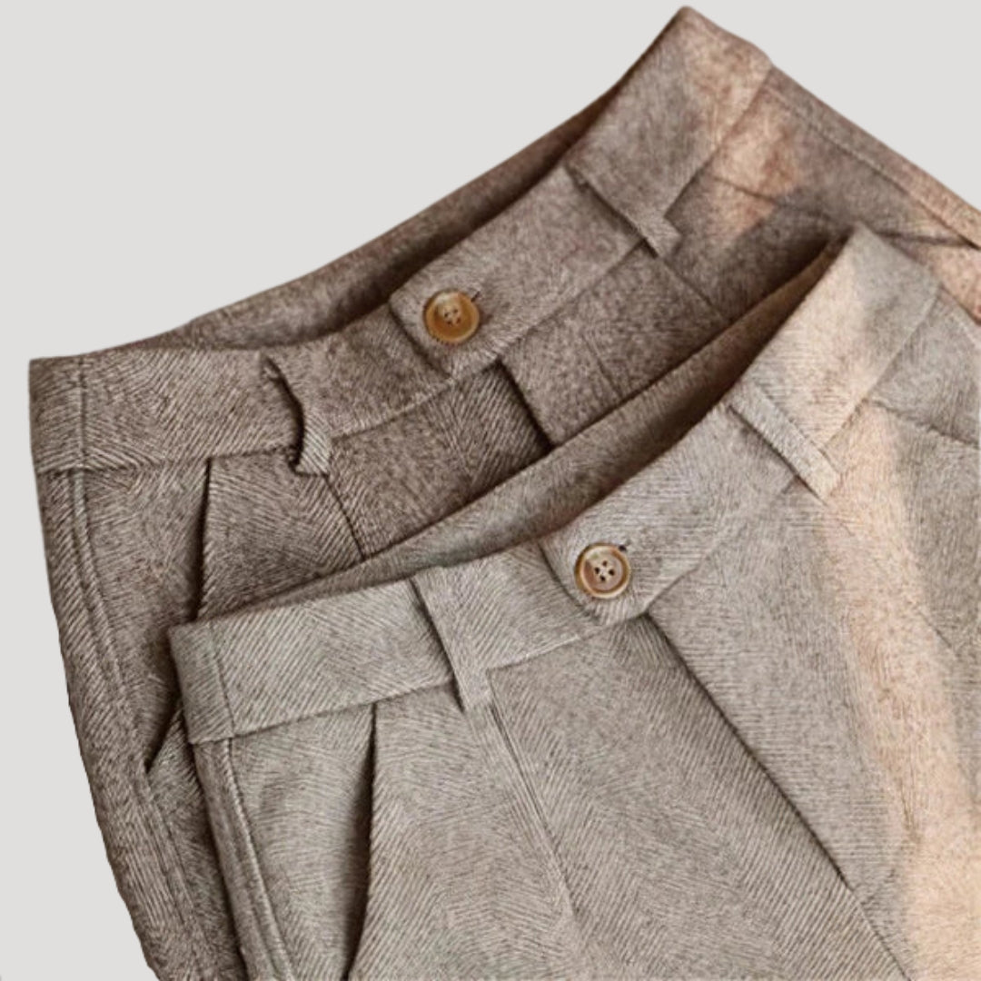 Męskie spodnie w jodełkę – styl heritage – widok produktu 1 | Ionotix