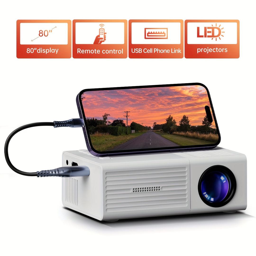 Mini projektor 3000 lumenów przenośny beamer Ultrabright – widok produktu 2 | Ionotix