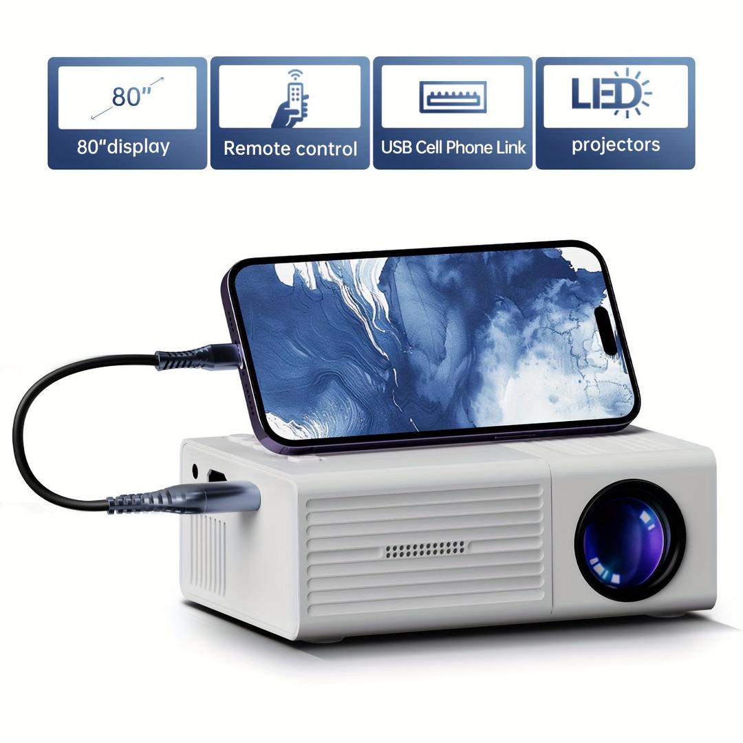 Mini projektor 3000 lumenów przenośny beamer Ultrabright – widok produktu 4 | Ionotix