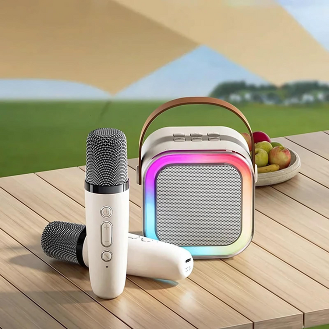 Mini zestaw karaoke z mikrofonami Bluetooth – widok produktu 9 | Ionotix