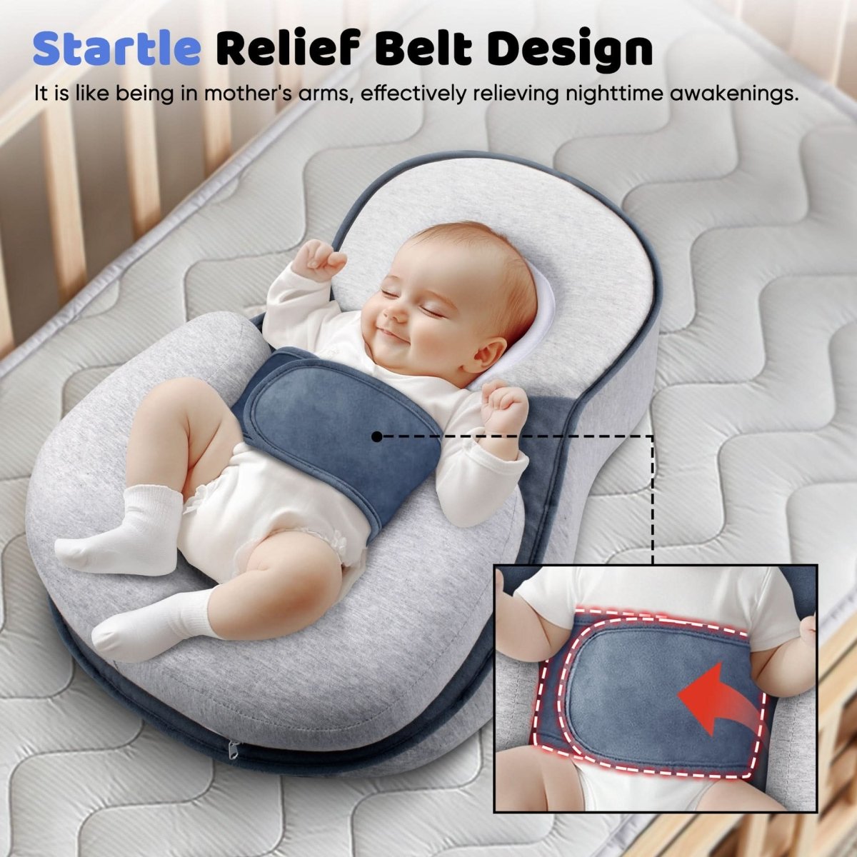 NapBaby – ergonomiczna poduszka dla niemowląt – widok produktu 3 | Ionotix