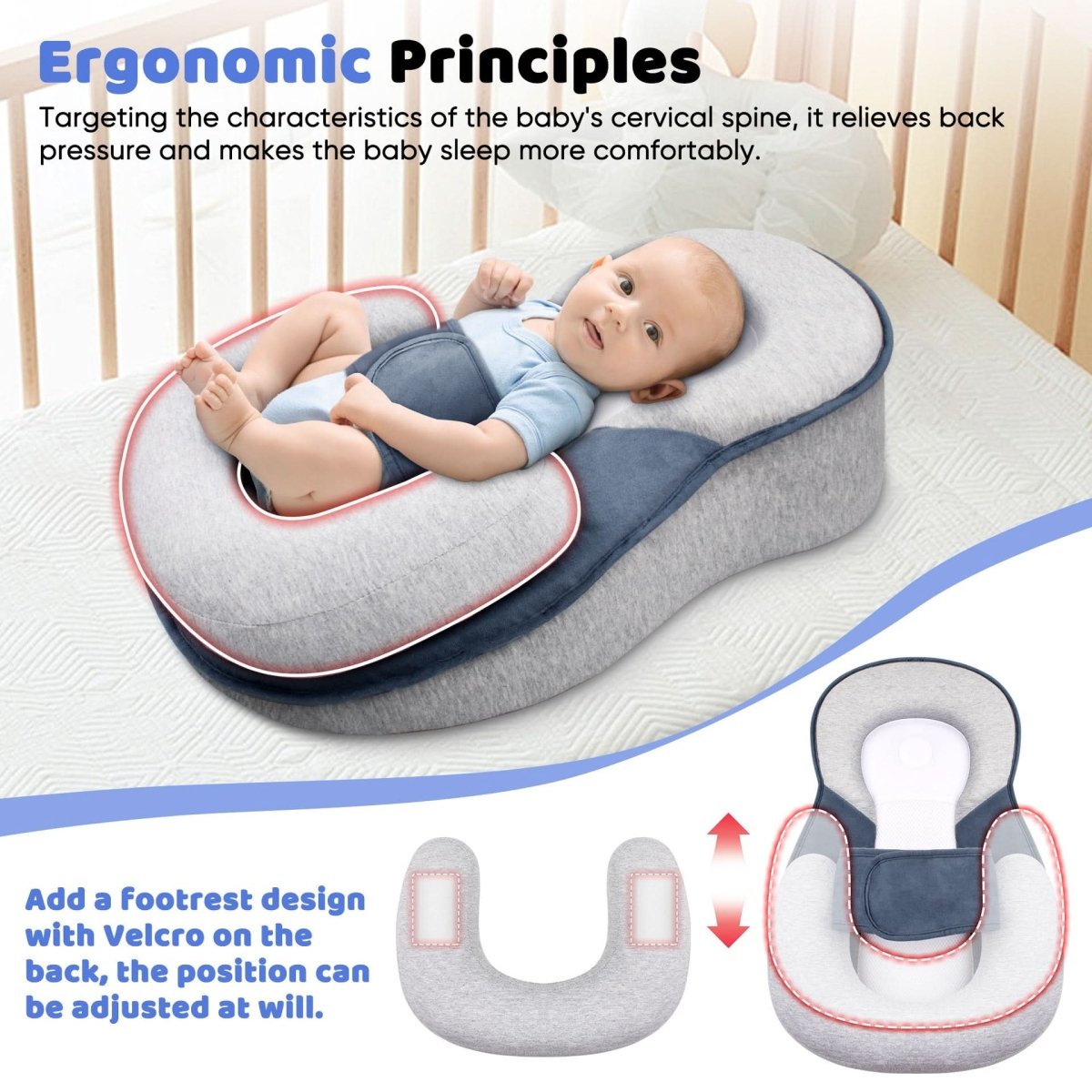 NapBaby – ergonomiczna poduszka dla niemowląt – widok produktu 4 | Ionotix