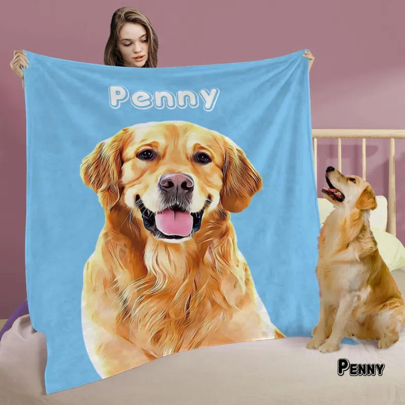 PawNest – koc ze zdjęciem pupila – miękki polar – widok produktu 6 | Ionotix