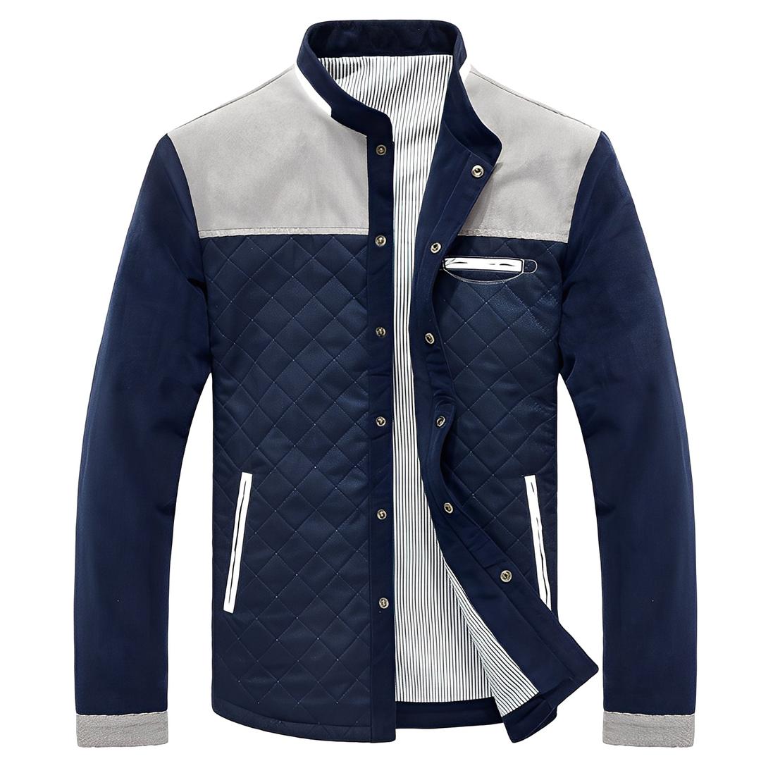 Pikowana kurtka z kontrastowymi panelami patchwork – widok produktu 1 | Ionotix