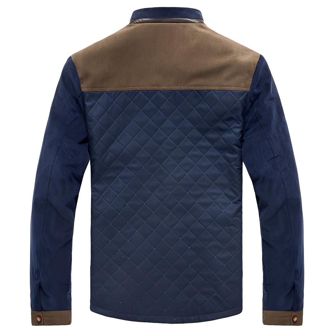 Pikowana kurtka z kontrastowymi panelami patchwork – widok produktu 2 | Ionotix