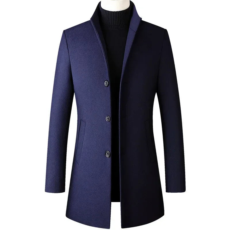 Płaszcz męski wełniany slim fit – widok produktu 3 | Ionotix