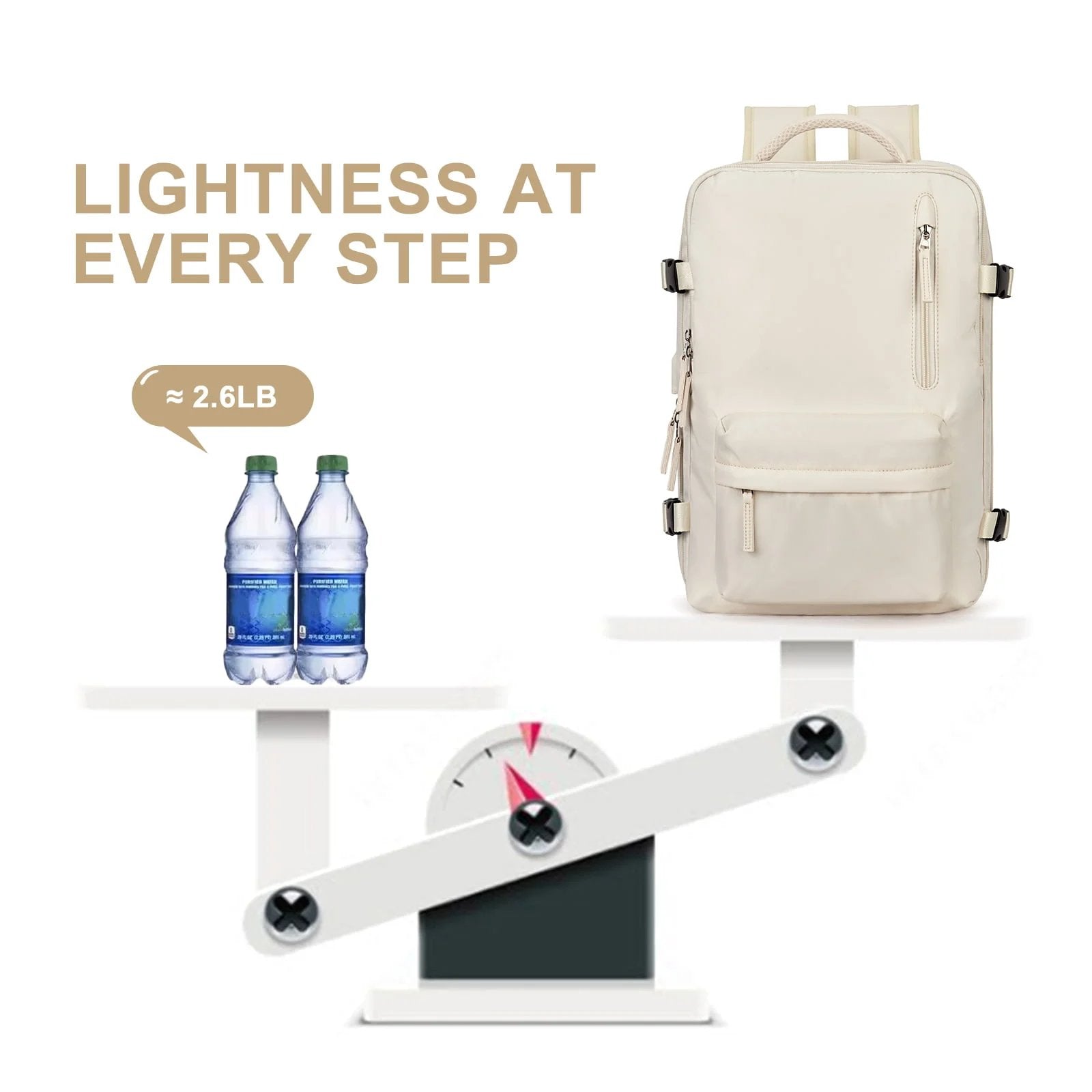 Plecario – plecak podróżny damski 35L – port USB – widok produktu 4 | Ionotix