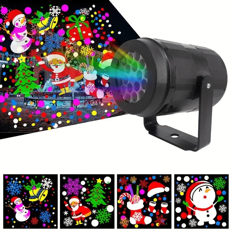 Projektor świąteczny LED - obracające się kolorowe wzory, zasilanie USB | IPX4, regulacja 270° - widok produktu 2 | Ionotix