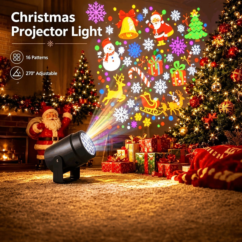 Projektor świąteczny LED - obracające się kolorowe wzory, zasilanie USB | IPX4, regulacja 270° - widok produktu 7 | Ionotix