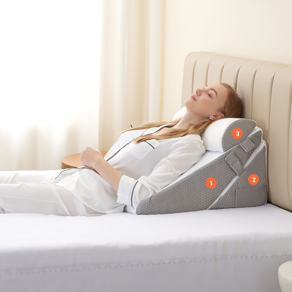 RelaxPlus – regulowana poduszka klinowa 7 w 1 – widok produktu 2 | Ionotix