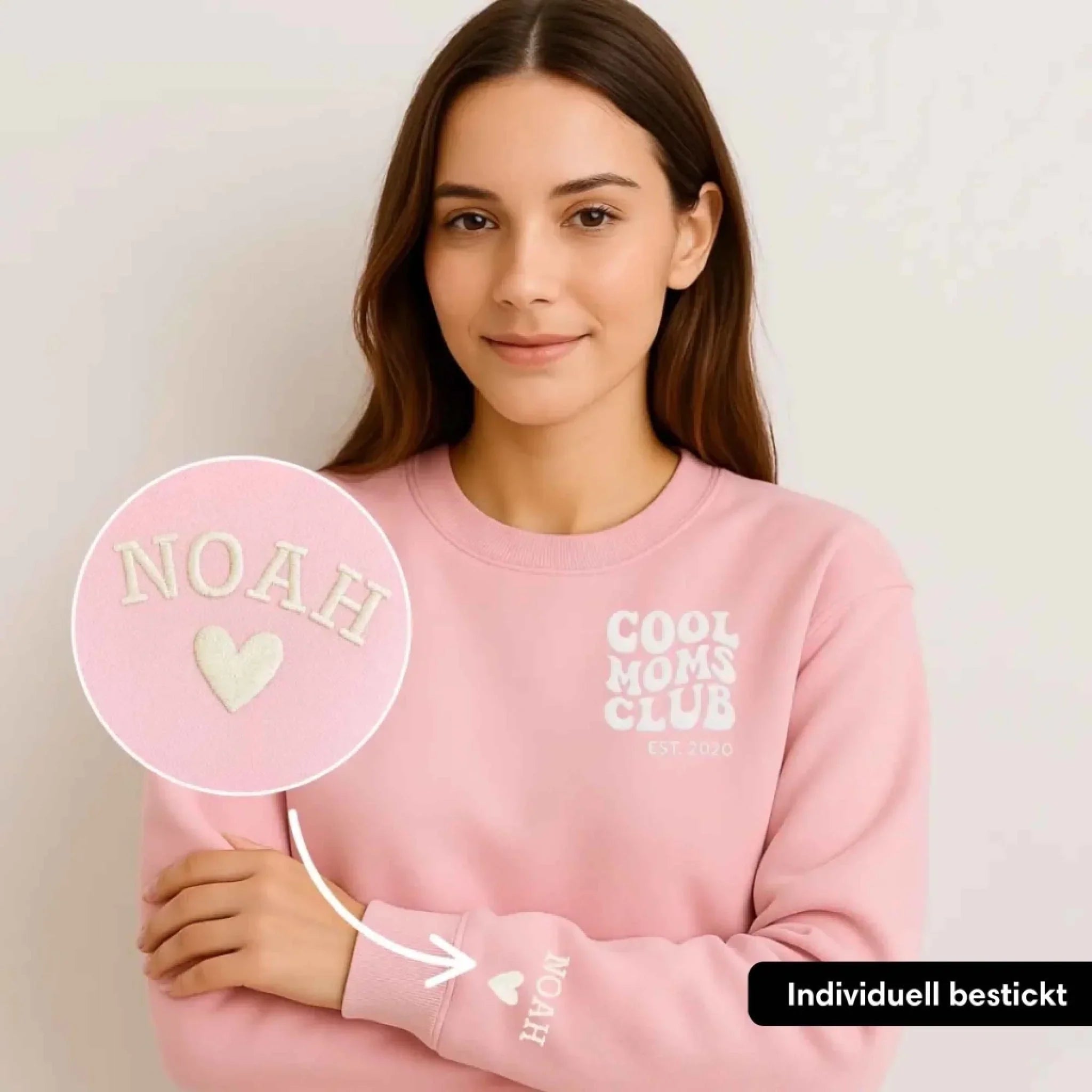 SeraphineMom – bluza z haftem dla mamy – rok założenia „Klubu Fajnych Mam” – widok produktu 6 | Ionotix