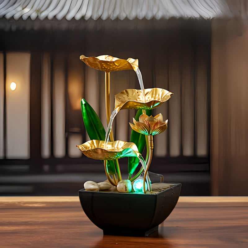 Serene Lotus – kojąca fontanna do wnętrz – widok produktu 2 | Ionotix