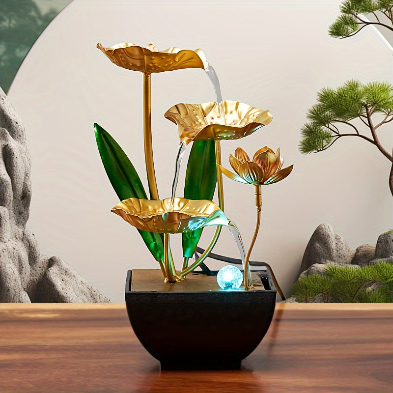 Serene Lotus – kojąca fontanna do wnętrz – widok produktu 5 | Ionotix