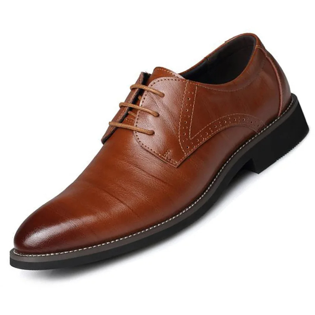 Skórzane męskie buty Oxford ze sznurowaniem – widok produktu 5 | Ionotix