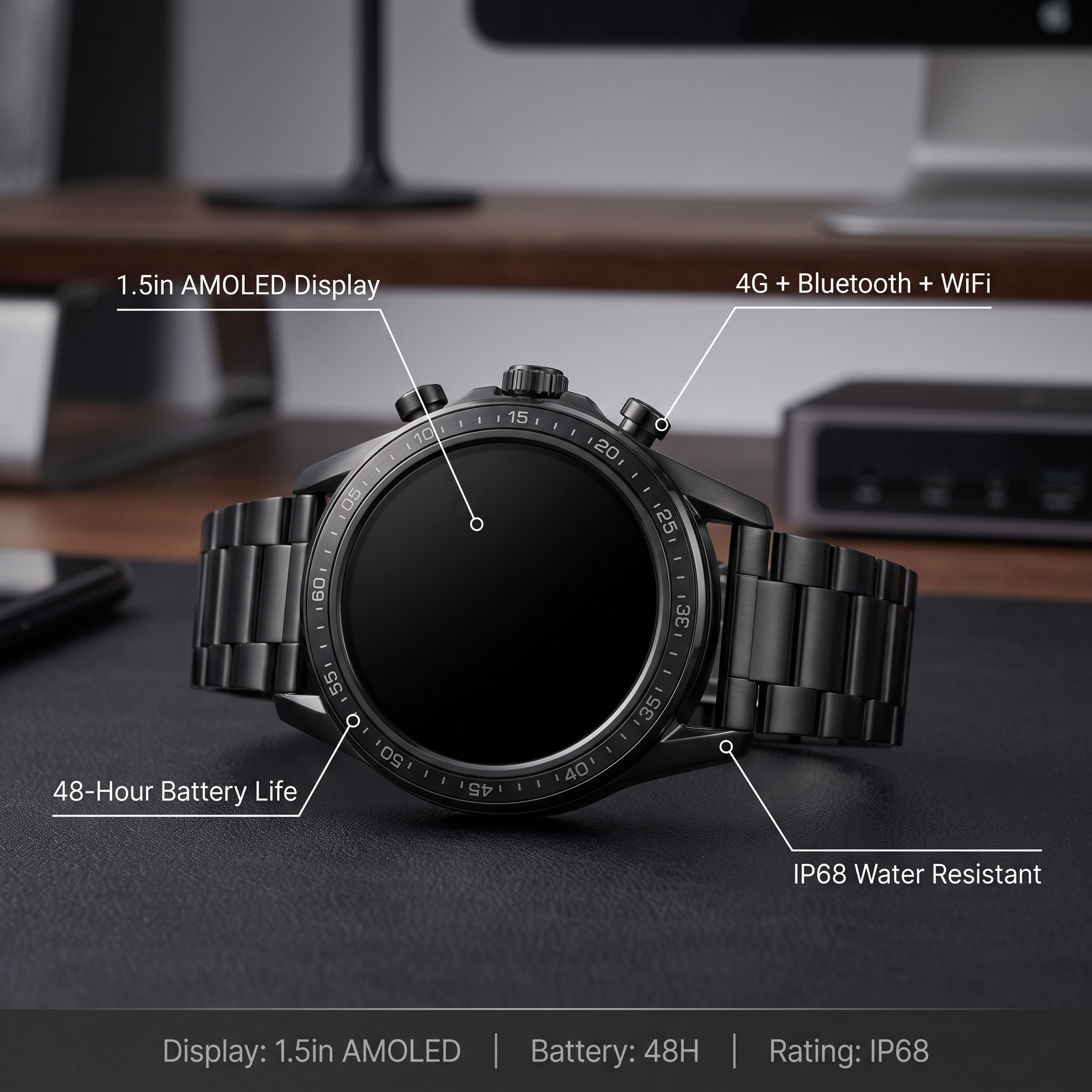 Smartwatch 4G połączenia i powiadomienia – widok produktu 3 | Ionotix