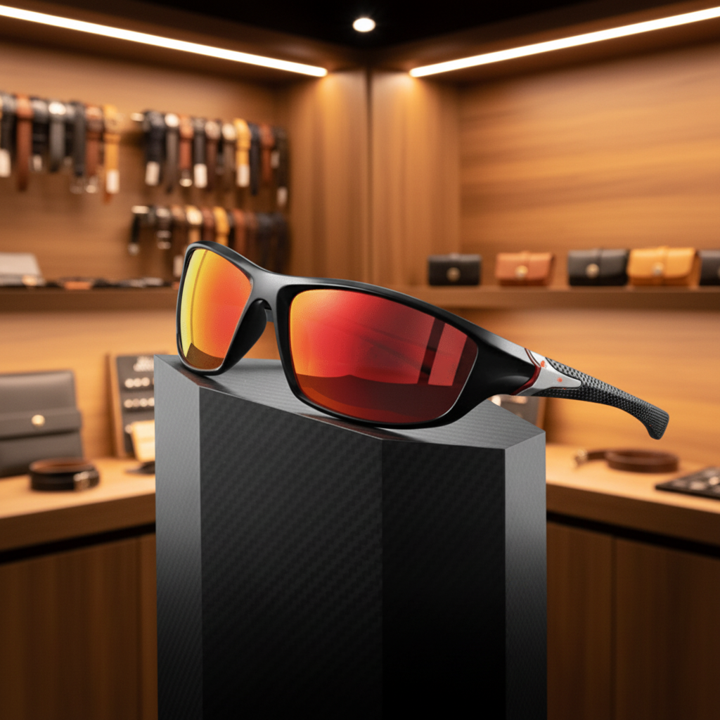 Sportowe okulary przeciwsłoneczne z polaryzacją i filtrem UV400 - widok produktu 1 | Ionotix