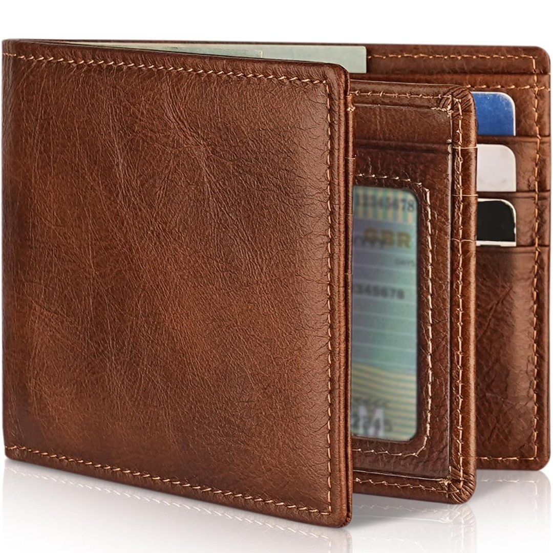 StitchCraft – skórzany portfel męski RFID – widok produktu 5 | Ionotix