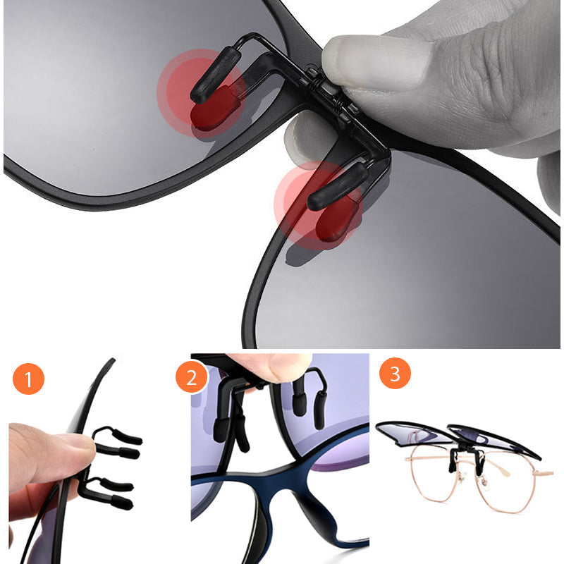 Sunvelio – nakładki przeciwsłoneczne na okulary – UV400 – widok produktu 7 | Ionotix