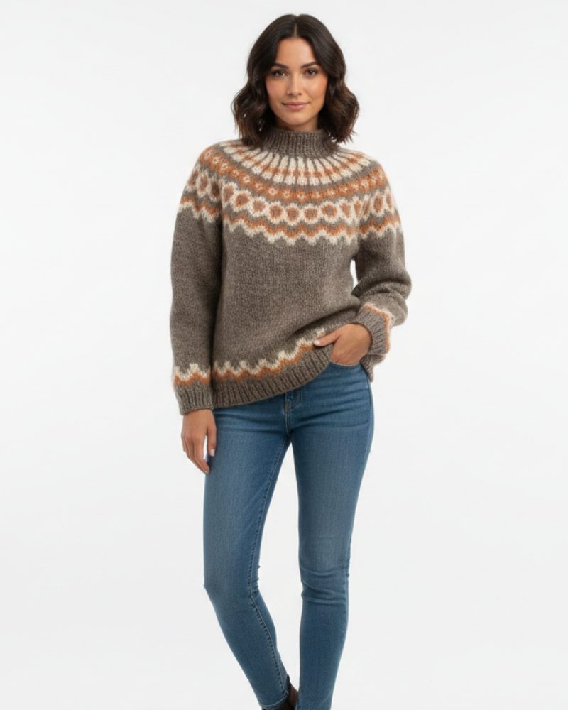 Sweter damski norweski z moheru – widok produktu 1 | Ionotix