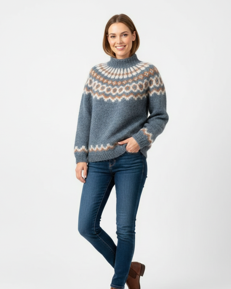Sweter damski norweski z moheru – widok produktu 3 | Ionotix
