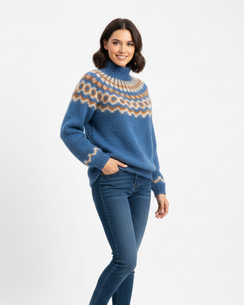 Sweter damski norweski z moheru – widok produktu 4 | Ionotix