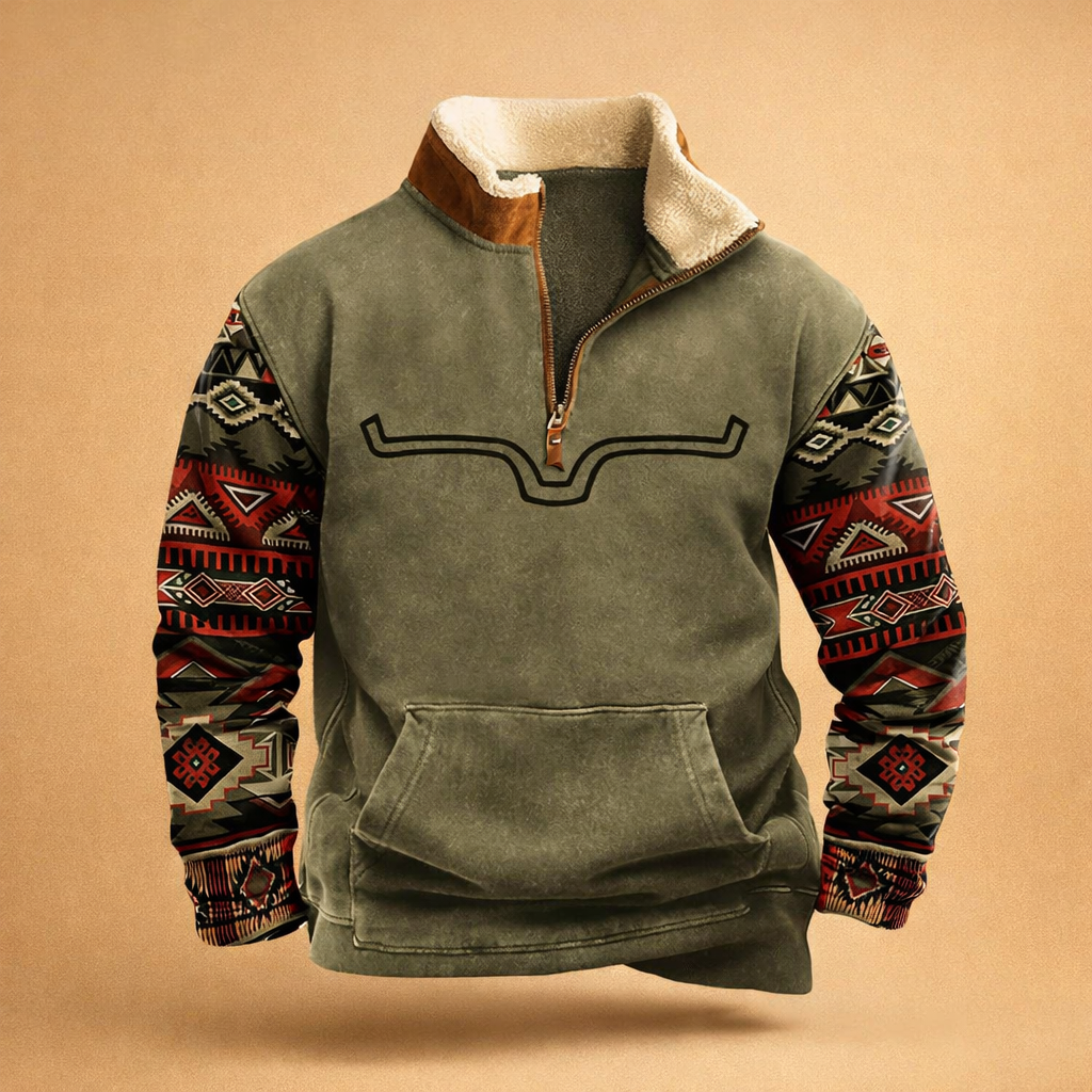 Sweter męski rozpinany na suwak - ciepły – widok produktu 6 | Ionotix