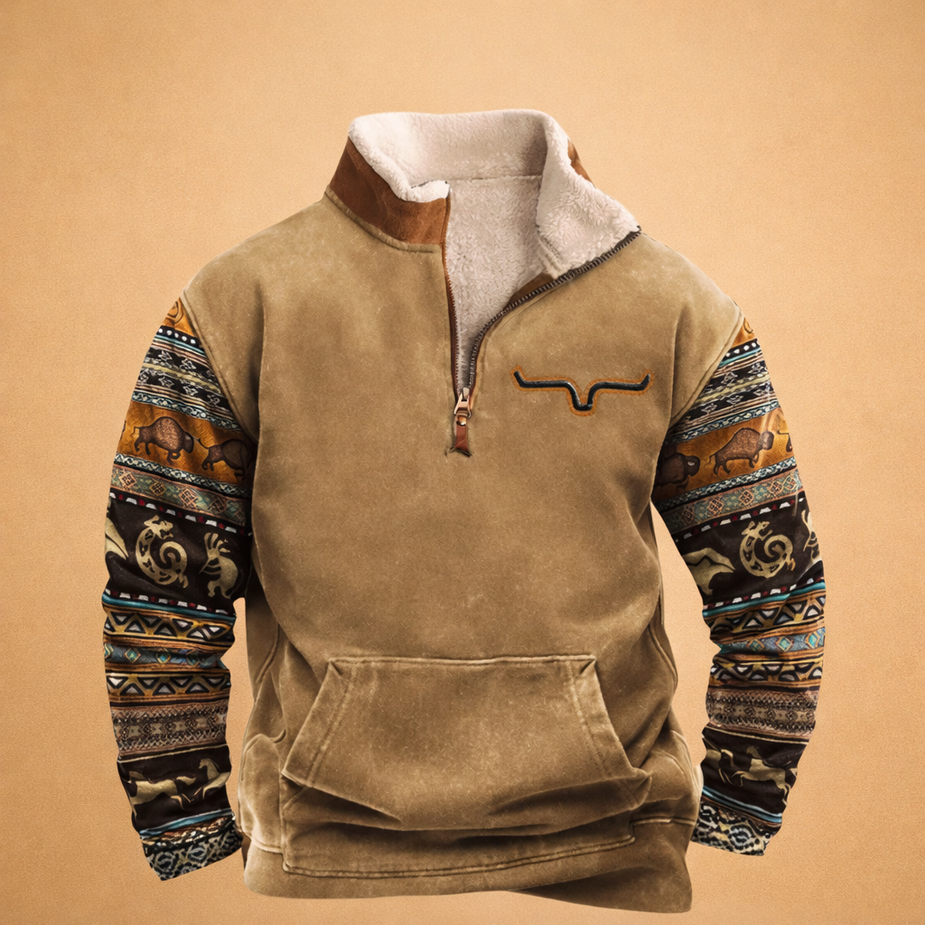 Sweter męski rozpinany na suwak - ciepły – widok produktu 8 | Ionotix