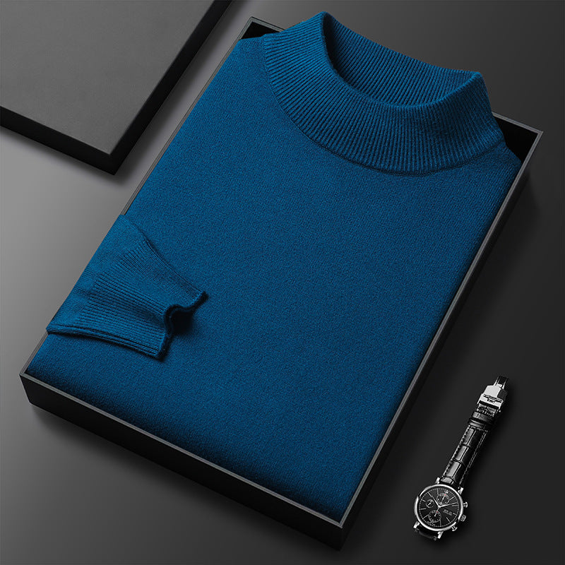 Sweter męski z półgolfem - ciepła dzianina – widok produktu 6 | Ionotix