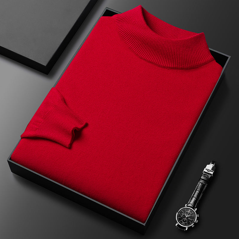 Sweter męski z półgolfem - ciepła dzianina – widok produktu 10 | Ionotix