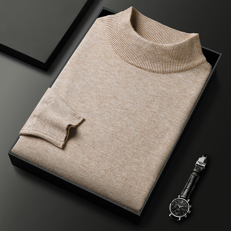 Sweter męski z półgolfem - ciepła dzianina – widok produktu 11 | Ionotix