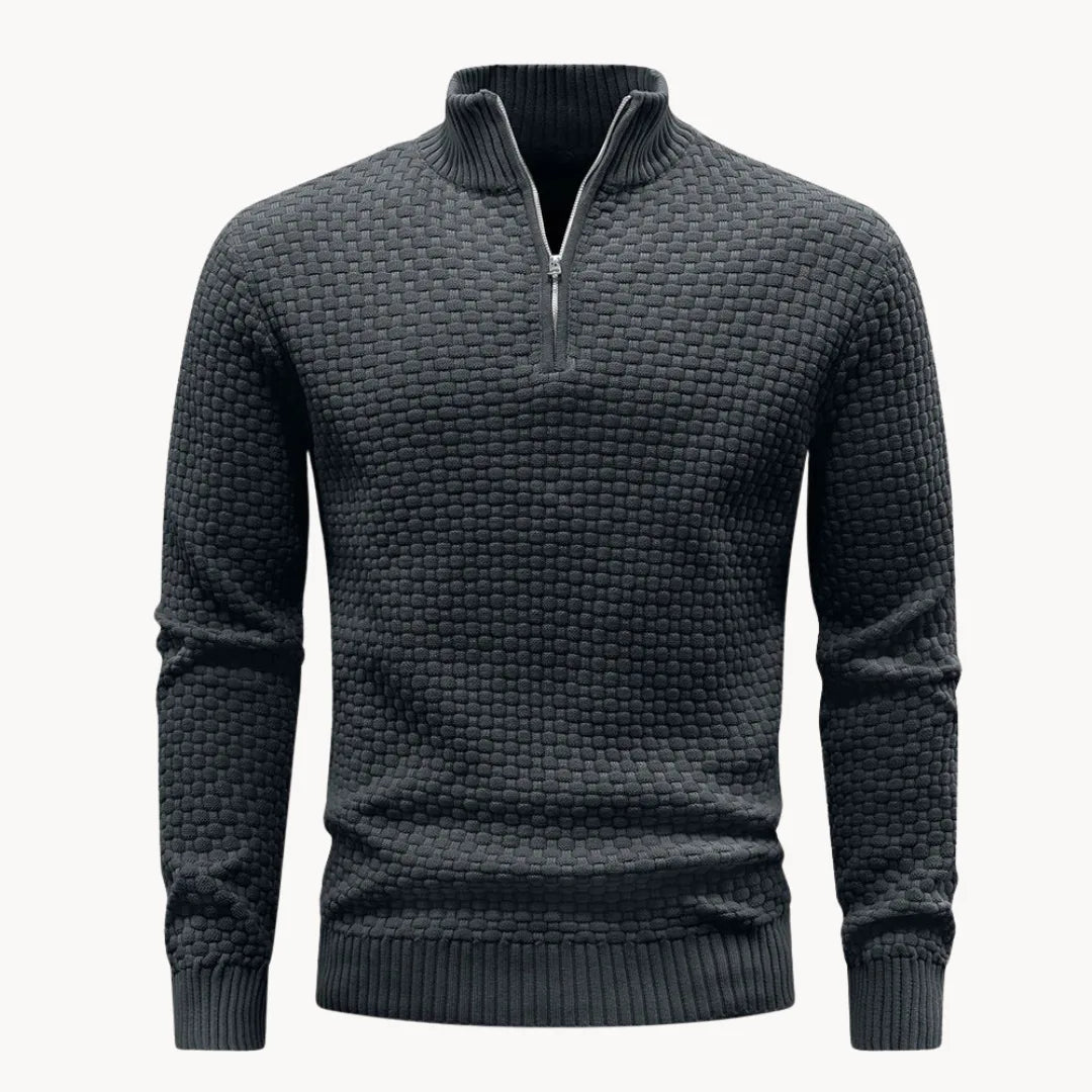 Sweter męski z zamkiem przy kołnierzu – widok produktu 7 | Ionotix