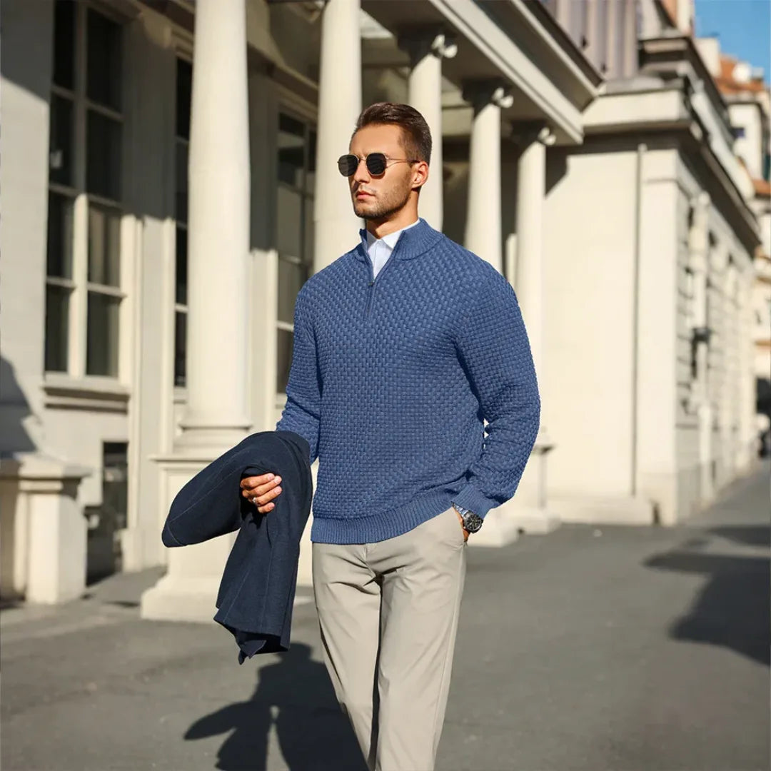 Sweter męski z zamkiem przy kołnierzu – widok produktu 8 | Ionotix