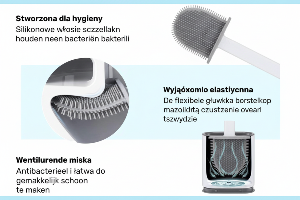 Szczotka do toalety silikonowa elastyczna – widok produktu 7 | Ionotix