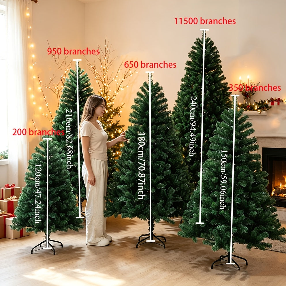 Sztuczna choinka zielona 210-240 cm - bez oświetlenia | metalowy stojak, igliwie PVC - widok produktu 3 | Ionotix