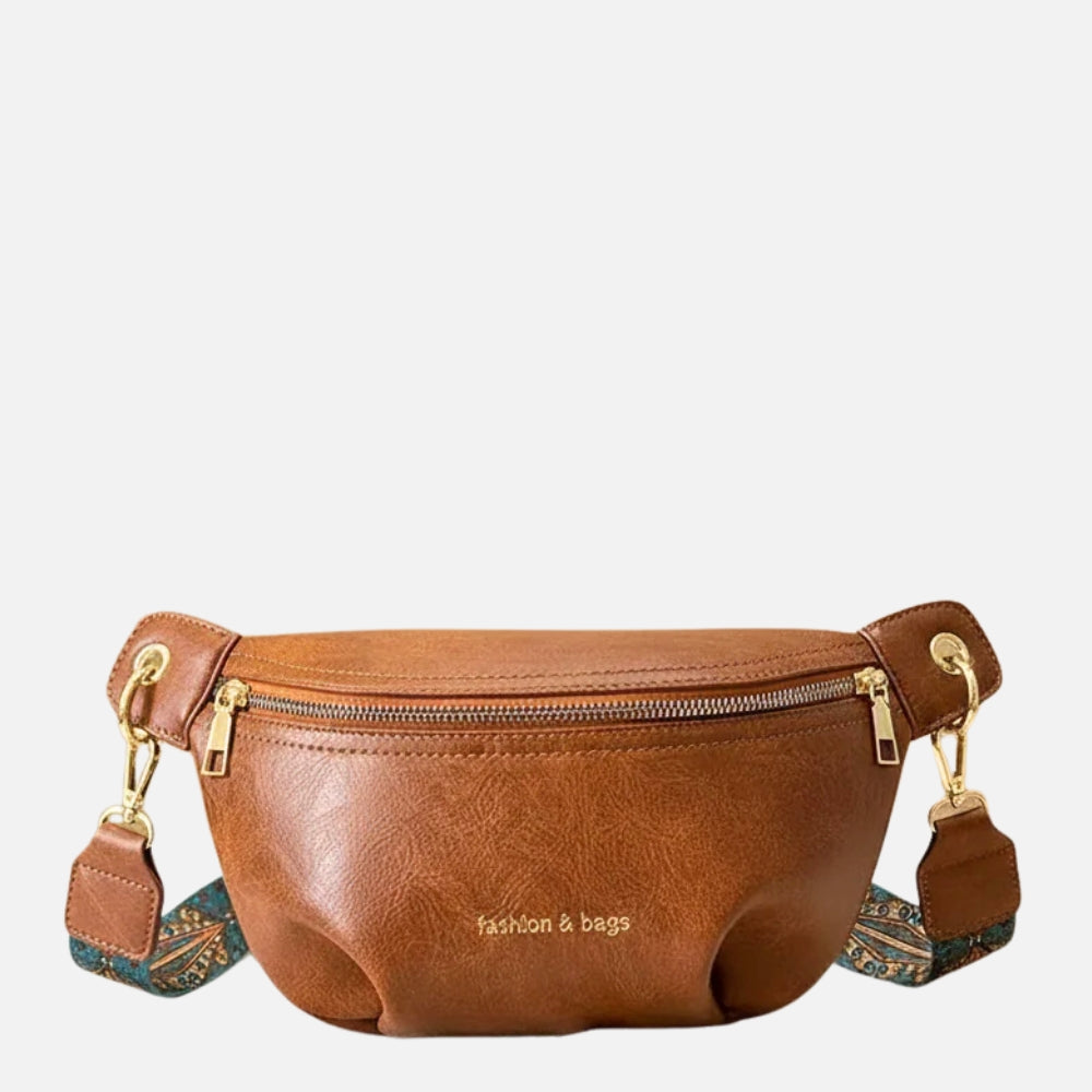 Torebka nerka damska skórzana - pasek crossbody – widok produktu 4 | Ionotix