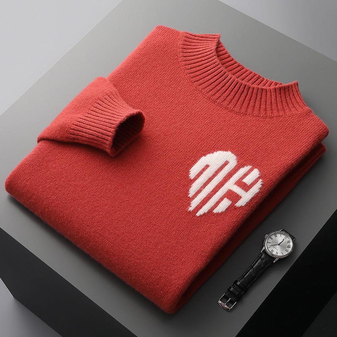 Wełniany dzianinowy sweter z haftem – widok produktu 2 | Ionotix