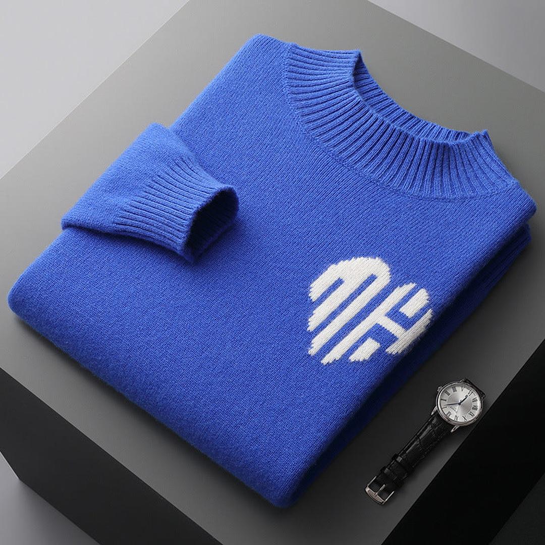 Wełniany dzianinowy sweter z haftem – widok produktu 3 | Ionotix