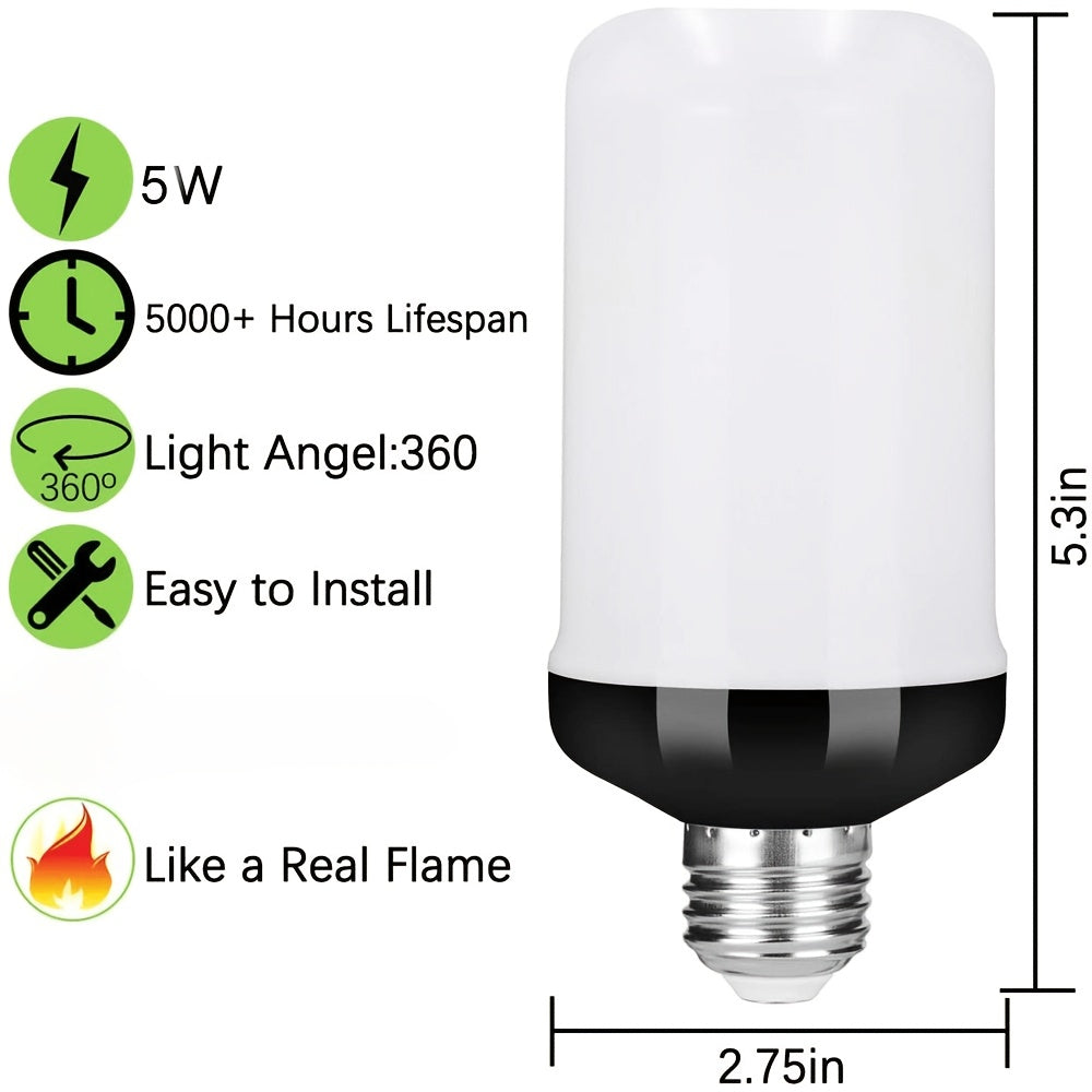 Żarówka LED efekt płomienia E26 5 W - 4 tryby, tryb grawitacyjny | zestaw 2, 4 lub 6 szt. - widok produktu 3 | Ionotix