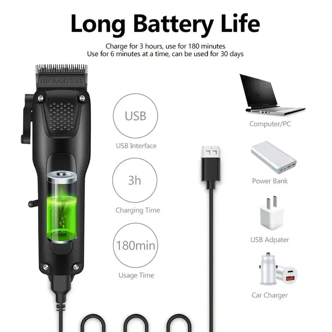 Zestaw pielęgnacji włosów i brody bezprzewodowe trymery LED – widok produktu 7 | Ionotix