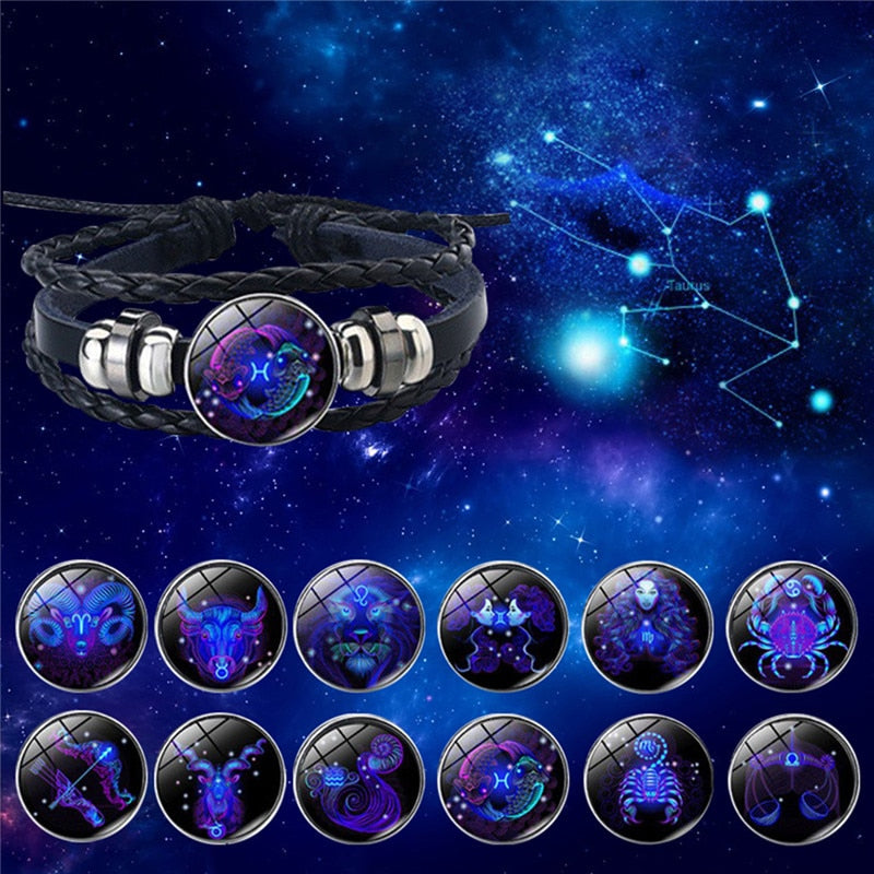 Bransoletka ze znakiem zodiaku Zodelia z kamieniami lapis lazuli na nadgarstku