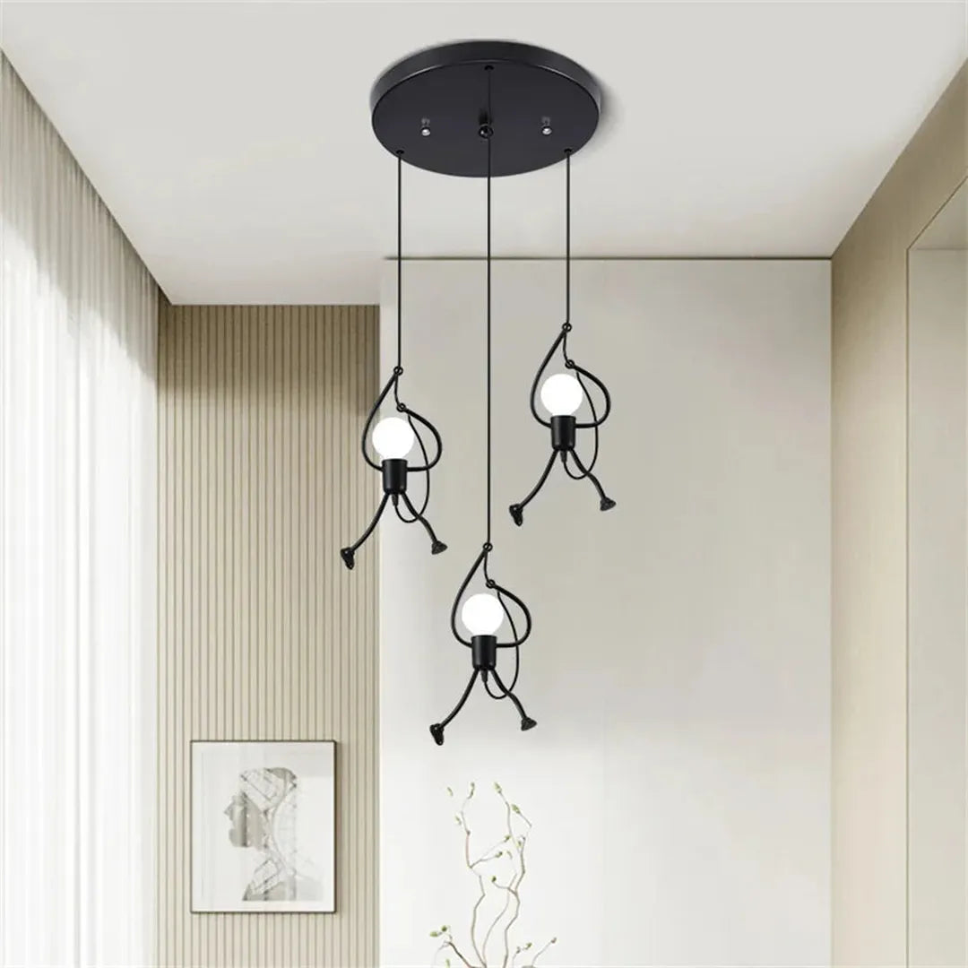 Żyrandol retro Iron Man industrialna lampa wisząca – widok produktu 8 | Ionotix