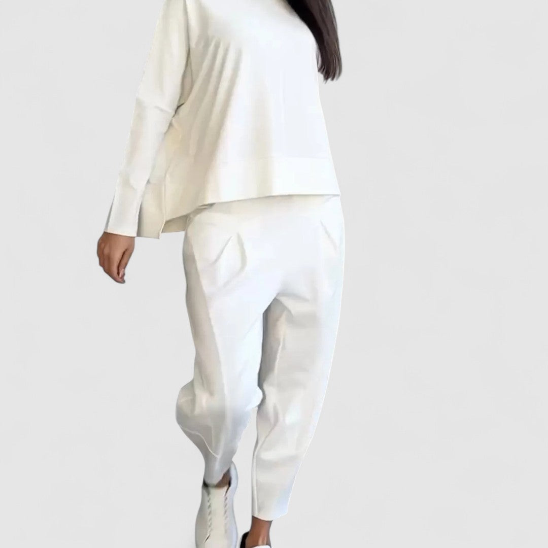 Damski Zestaw Codzienny Top I Spodnie Haremki | Długi Rękaw