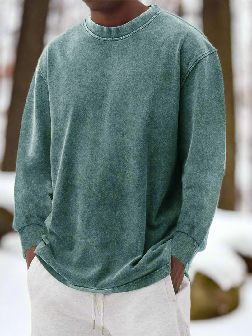 Bluza z długim rękawem i okrągłym dekoltem