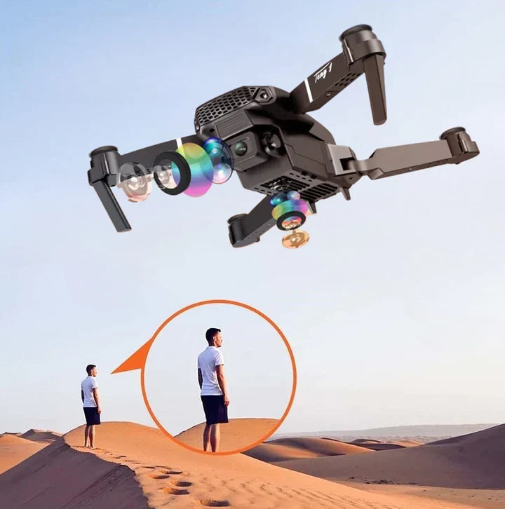 Dron z kamerą 4K z kontrolerem i akcesoriami z zestawu
