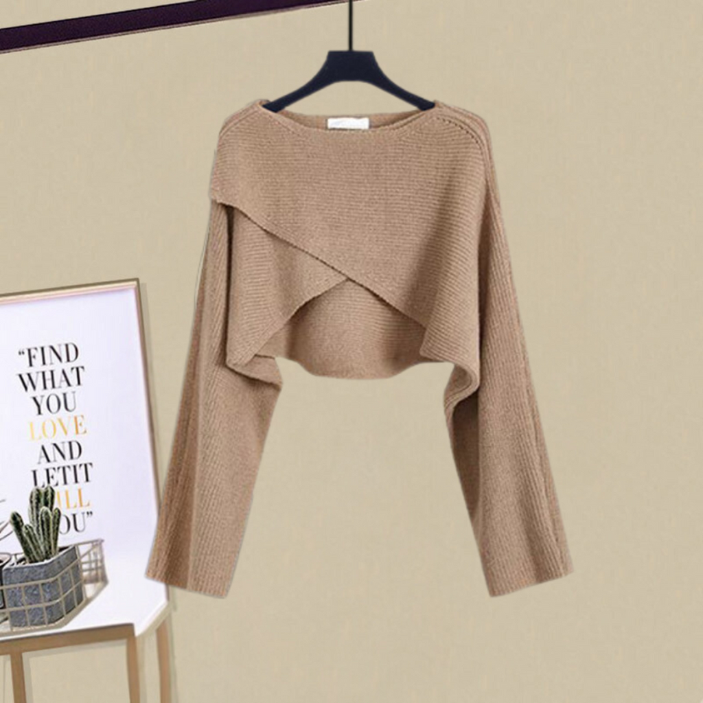 Damska Dzianinowa Sukienka 2 Częściowa | Elegancka