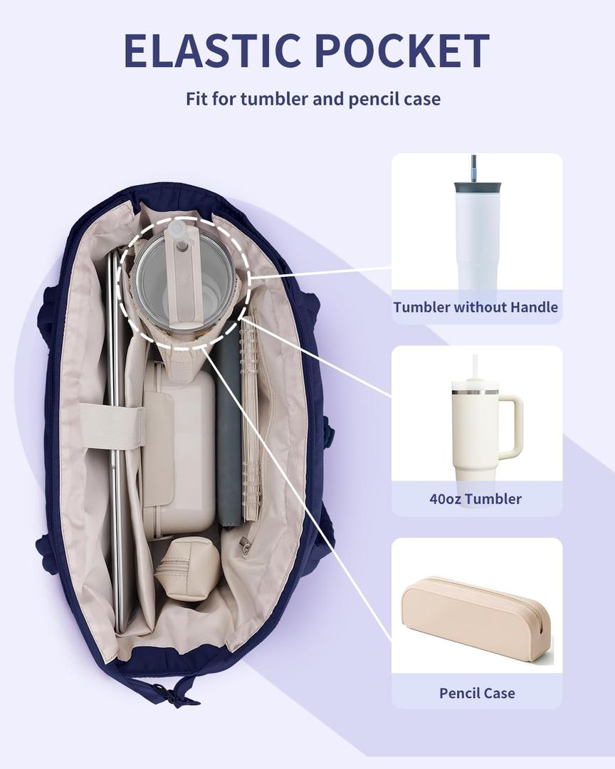 Pikowana torba puffer z uchwytem na kubek