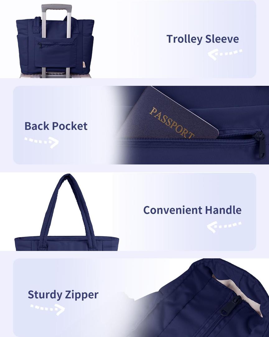 Pikowana torba puffer z uchwytem na kubek