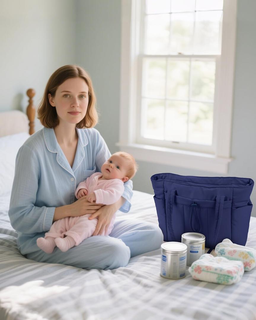 Pikowana torba puffer z uchwytem na kubek