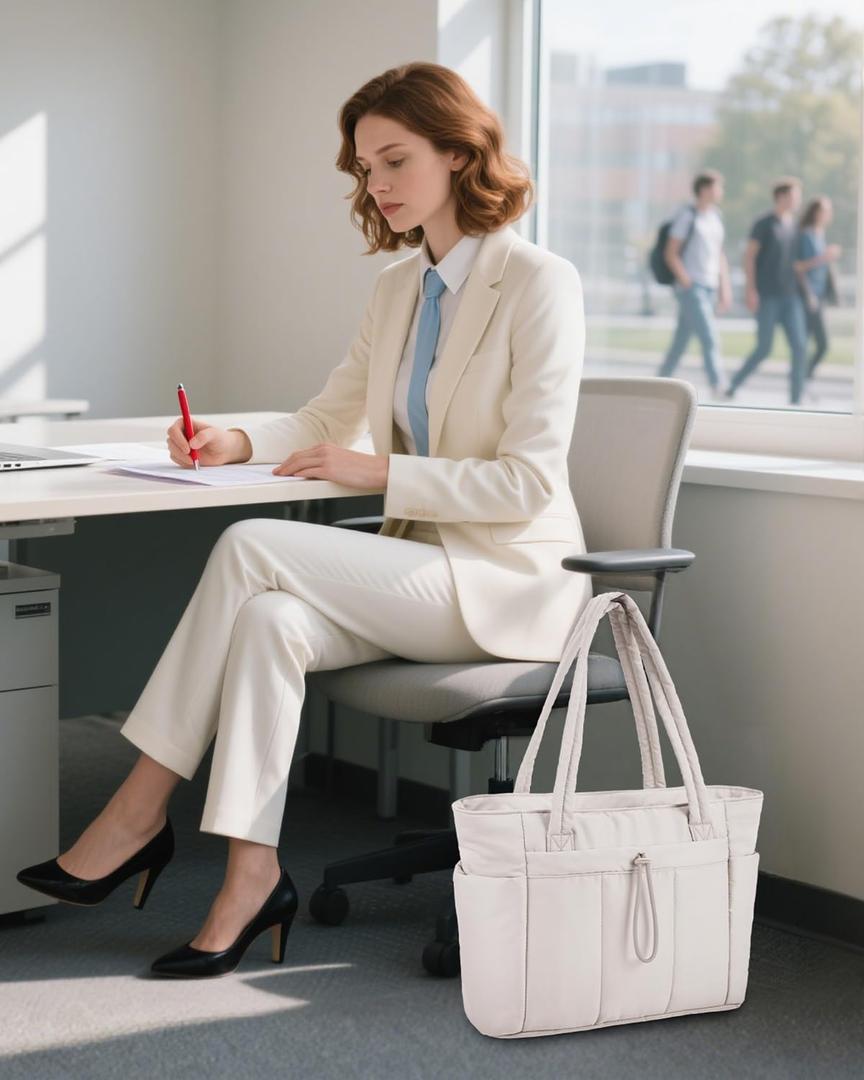 Pikowana torba puffer z uchwytem na kubek